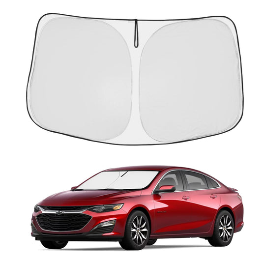 Proadsy Custom Fit Chevrolet Malibu 2016-2024 2025 Windshield Sun Shade 4-Layer Foldable Front Sunshade Protector Sun Visor Blocks UV Rays Keep Car Cooler