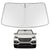 Proadsy 2025 Upgrade Windshield Sun Shade Custom Fit 2013-2018 Hyundai Santa Fe Foldable Front Sunshade Protector Sun Visor Blocks UV Rays Keep Car Cooler