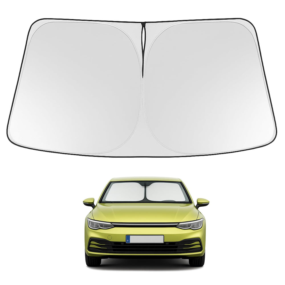 Proadsy 2025 Upgrade Windshield Sun Shade Custom Fit Volkswagen VW Golf Mk8 2022-2025 4-Layer Foldable Front Sunshade Protector Sun Visor Blocks UV Rays Keep Car Cooler