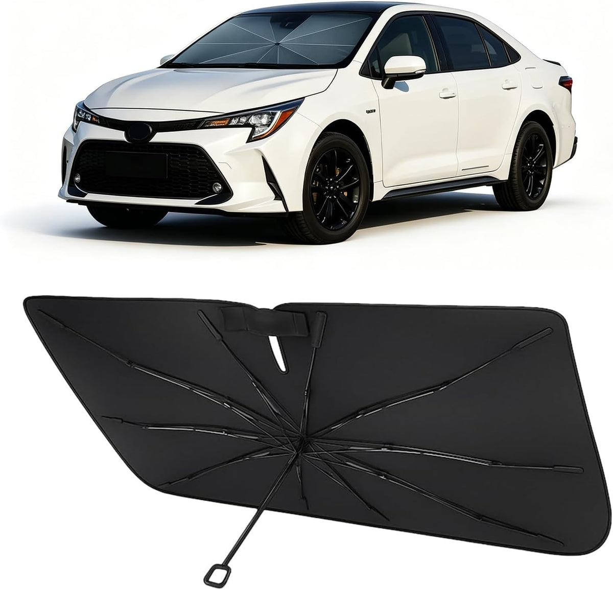 2019-2026 Toyota Corolla Umbrella Windshield Sunshade - Custom Fit Front Windshield Sun Shade