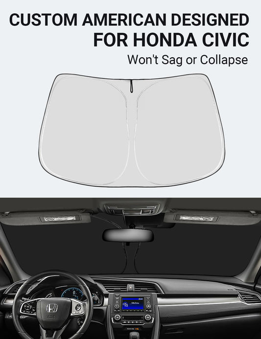 2016-2022 Honda Civic custom-fit sunshade - folded compact
