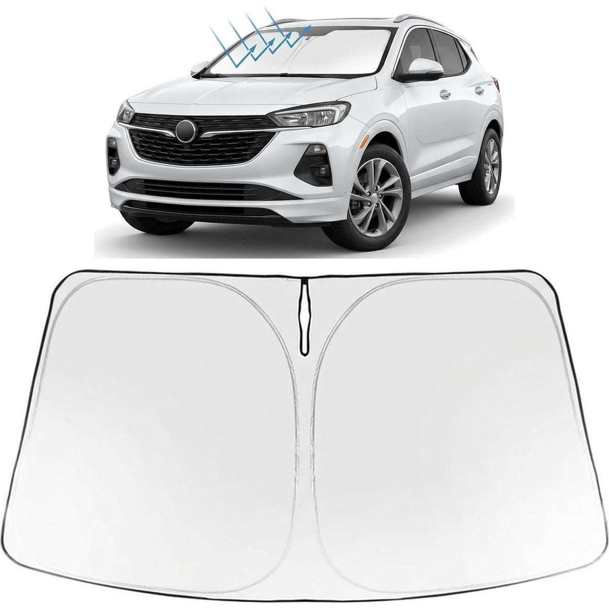 Proadsy Windshield Sun Shade for Buick Encore GX 2020-2026 Foldable Front Sunshade Protector Sun Visor Blocks UV Rays Keep Car Cooler Accessories