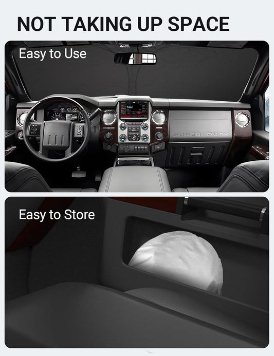 Proadsy 2026 Upgrade Front Windshield Sun Shade Foldable Sunshade Protector Custom Fit for 2008-2016 Ford Super Duty F-250 F250 F-350 F350 F-450 F450 F-550 F550 2Door 4Door Pickup Accessories