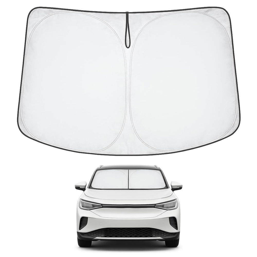 Proadsy 2025 Upgrade Windshield Sun Shade Custom Fit Volkswagen VW ID.4 2021-2024 2025 4-Layer Foldable Front Sunshade Protector Sun Visor Blocks UV Rays Keep Car Cooler Accessories
