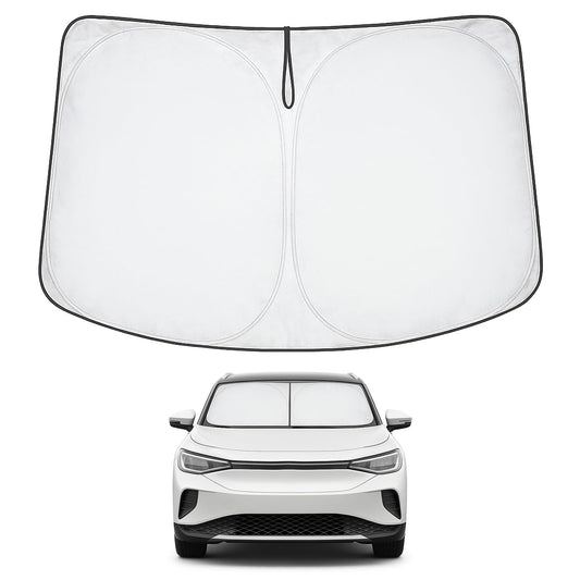Proadsy 2025 Upgrade Windshield Sun Shade Custom Fit Volkswagen VW ID.4 2021-2024 2025 4-Layer Foldable Front Sunshade Protector Sun Visor Blocks UV Rays Keep Car Cooler Accessories