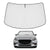 Proadsy 2025 Upgrade Windshield Sun Shade Custom Fit 2014-2018 Mazda 3 4-Layer Foldable Front Sunshade Protector Sun Visor Blocks UV Rays Keep Car Cooler Accessories
