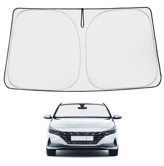 Proadsy Custom Fit Hyundai Elantra 2021-2024 2025 Windshield Sun Shade 4-Layer Foldable Front Sunshade Protector Sun Visor Blocks UV Rays Keep Car Cooler
