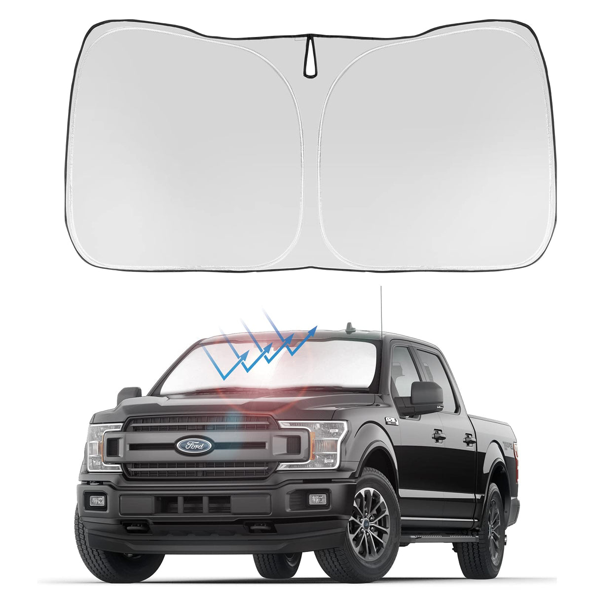 2015-2020 Ford F-150 custom-fit windshield sunshade