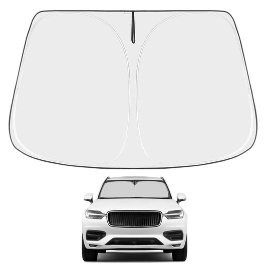 Proadsy 2025 Upgrade Windshield Sun Shade Custom Fit Volvo XC90 2016-2024 2025 4-Layer Foldable Front Sunshade Protector Sun Visor Blocks UV Rays Keep Car Cooler
