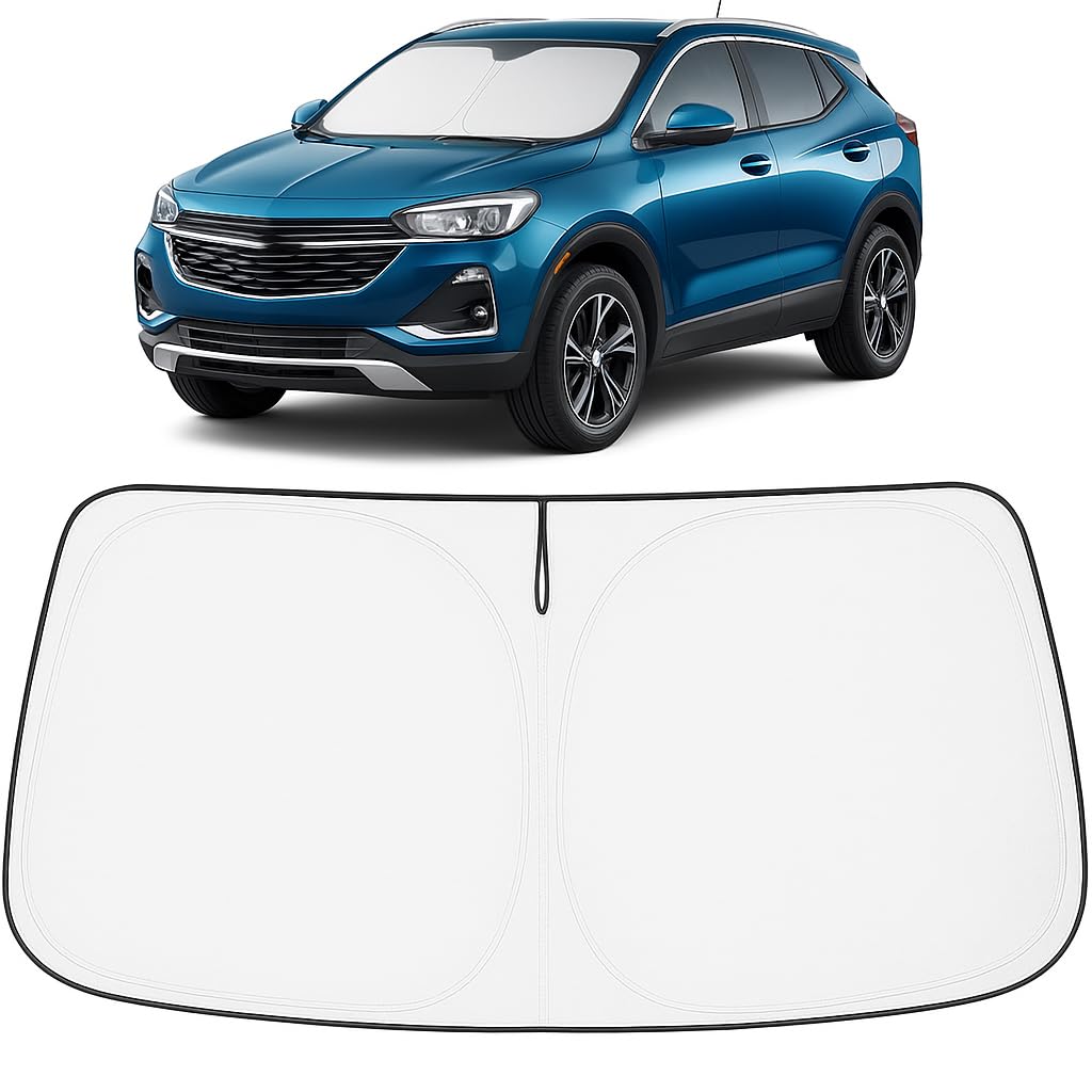 Proadsy Windshield Sun Shade for Buick Encore 2020-2025 2026 4-Layer Foldable Front Sunshade Protector Sun Visor Blocks UV Rays Keep Car Cooler