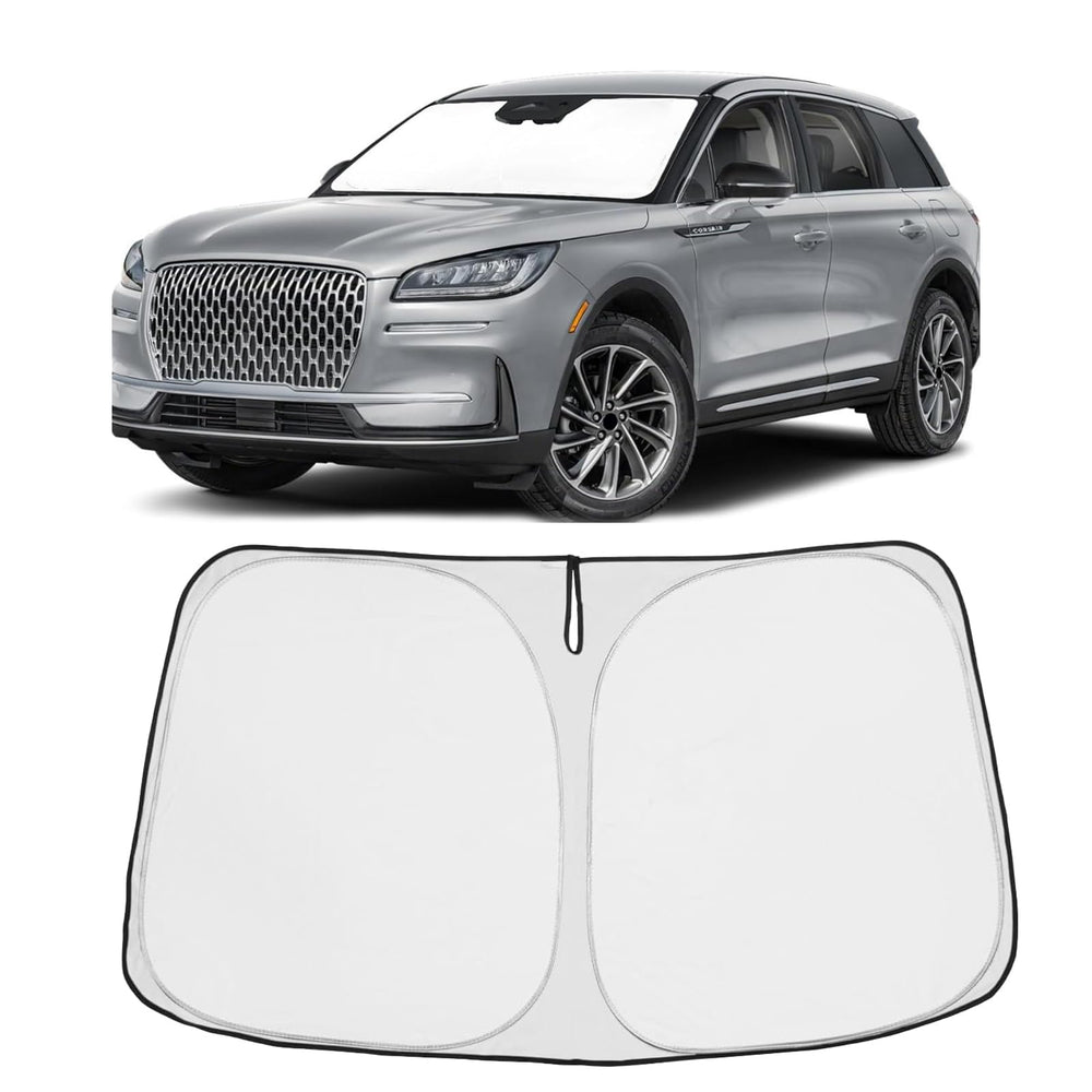 Proadsy 2025 Upgrade Windshield Sun Shade Custom Fit 2020–2023 2025 Lincoln Corsair Foldable Front Sunshade Protector Sun Visor Blocks UV Rays Keep Car Cooler