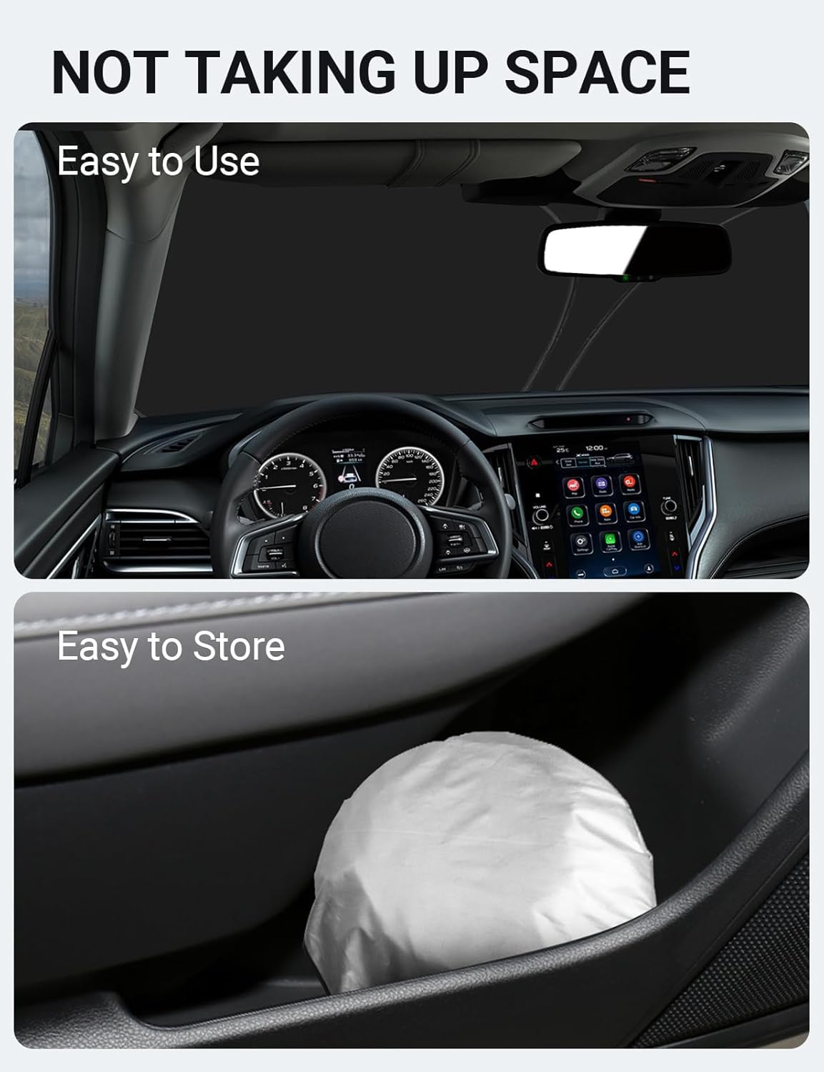2020-2025 Subaru Outback custom-fit sunshade - folded compact