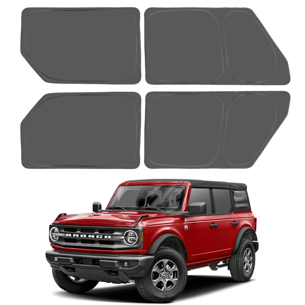Proadsy Window Shades for Ford Bronco 4Door 2021-2024 2025 Side Windows for Baby/Camping Sun UV Rays and Privacy Protection Set of 4