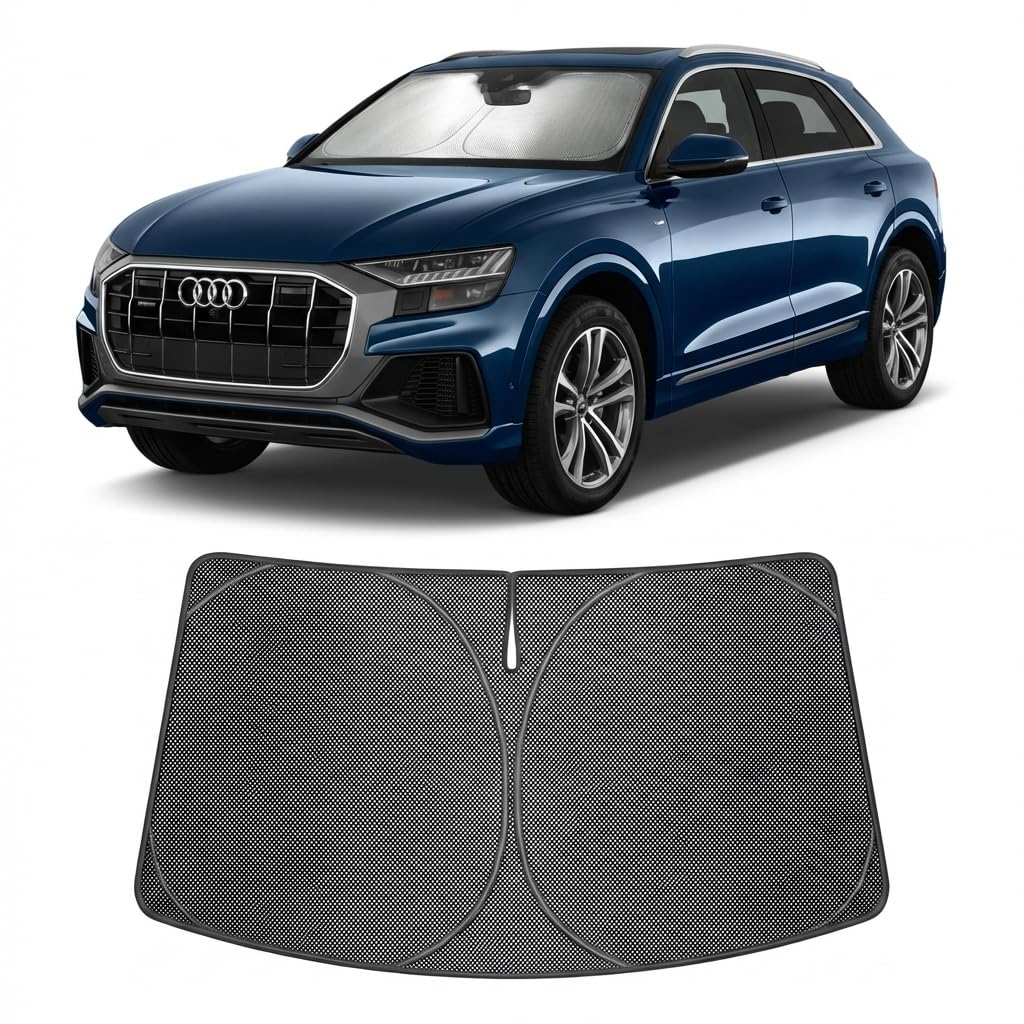 Proadsy Windshield Sun Shade Custom Fit Mercedes Benz GLB 2020-2026 Ice Crystal Black Front Window Sunshade UV and Heat Blocker Foldable Visor Keeps Car Cooler for Summer Parking and Daily Use