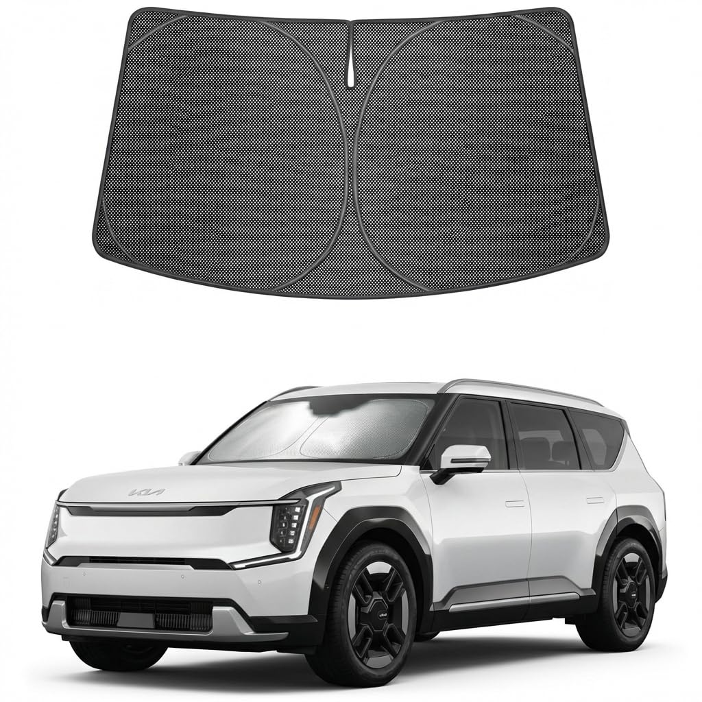 Proadsy Windshield Sun Shade Custom Fit Honda Prologue 2024-2026 Ice Crystal Black Front Window Sunshade UV and Heat Blocker Foldable Visor Keeps Car Cooler for Summer Parking and Daily Use