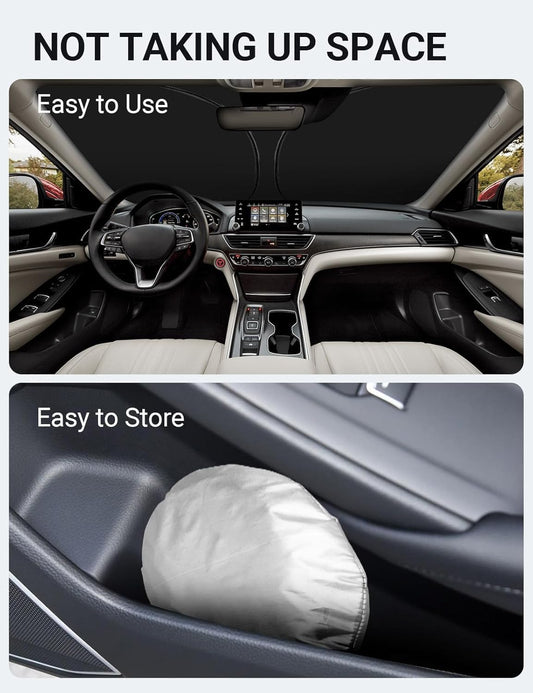 Proadsy 2026 Upgrade Front Windshield Sun Shade Foldable Sunshade Protector Custom Fit 2018-2025 Accord(Not for 2022 Sport) Sedan, LX, EX, EX-L, Touring Accessories