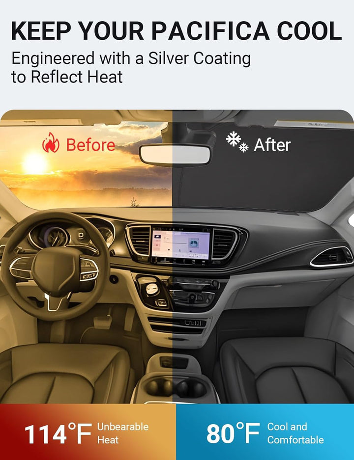 2017-2025 Chrysler Pacifica Windshield Sunshade