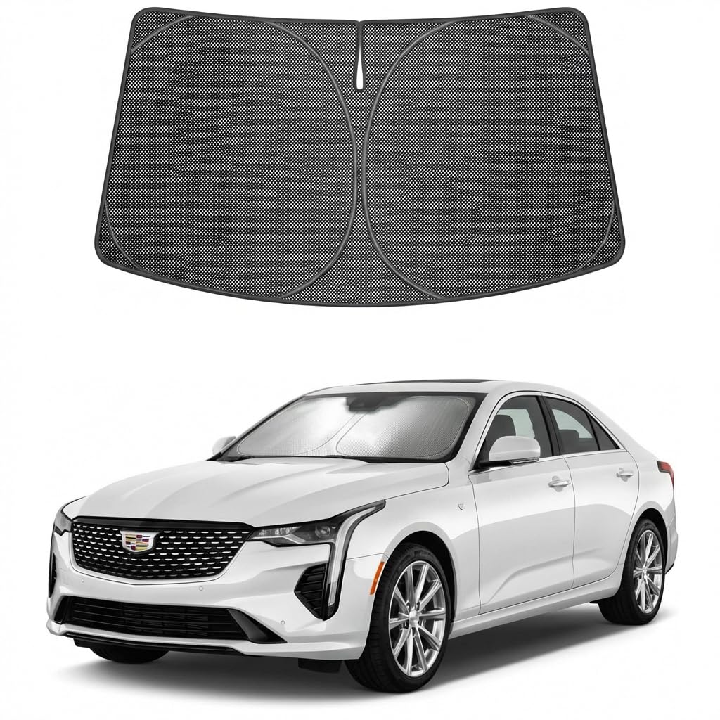 Proadsy Windshield Sun Shade Custom Fit BMW i4 2022-2026 Ice Crystal Black Front Window Sunshade UV and Heat Blocker Foldable Visor Keeps Car Cooler for Summer Parking and Daily Use