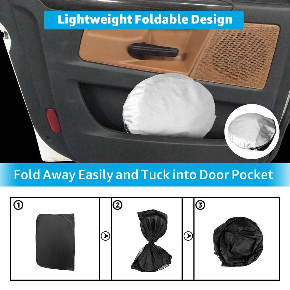 Front Windshield and Side Windows Custom Fit 2018-2024 2025 Freightliner Cascadia, Semi-Truck Semi, Commercial & Big Rig Truck Sun Shade Foldable Sun Protector Privacy Cover