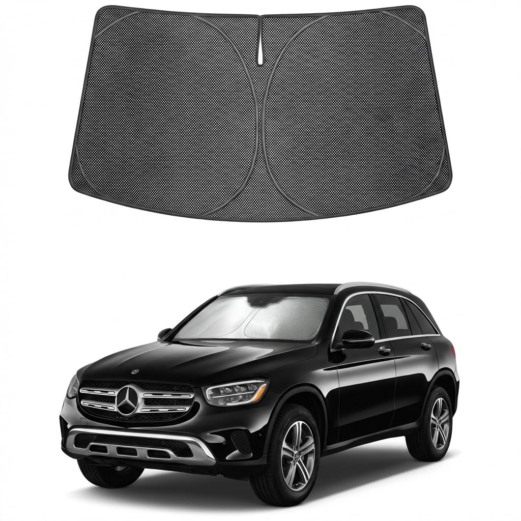 Proadsy Windshield Sun Shade Custom Fit Honda HR-V 2023-2026 Ice Crystal Black Front Window Sunshade UV and Heat Blocker Foldable Visor Keeps Car Cooler for Summer Parking and Daily Use