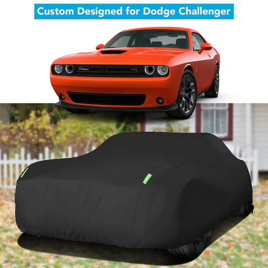 Proadsy 2024 Upgrade Car Cover Compatible with Dodge Challenger 2008-2024 Windproof All Weather Waterproof Sun Rain UV Dust Snow Protection Outdoor Covers