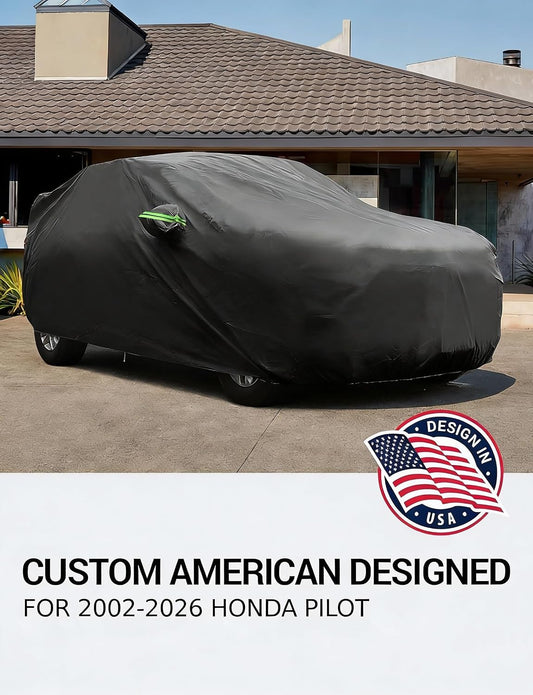 Custom fit 2016-2026 Honda Pilot car cover on car, American designed full exterior protection