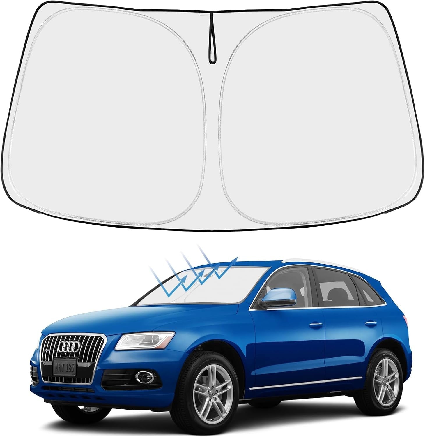 Proadsy custom-fit windshield sunshade for Q5 Custom-Fit Sun Shades & Covers