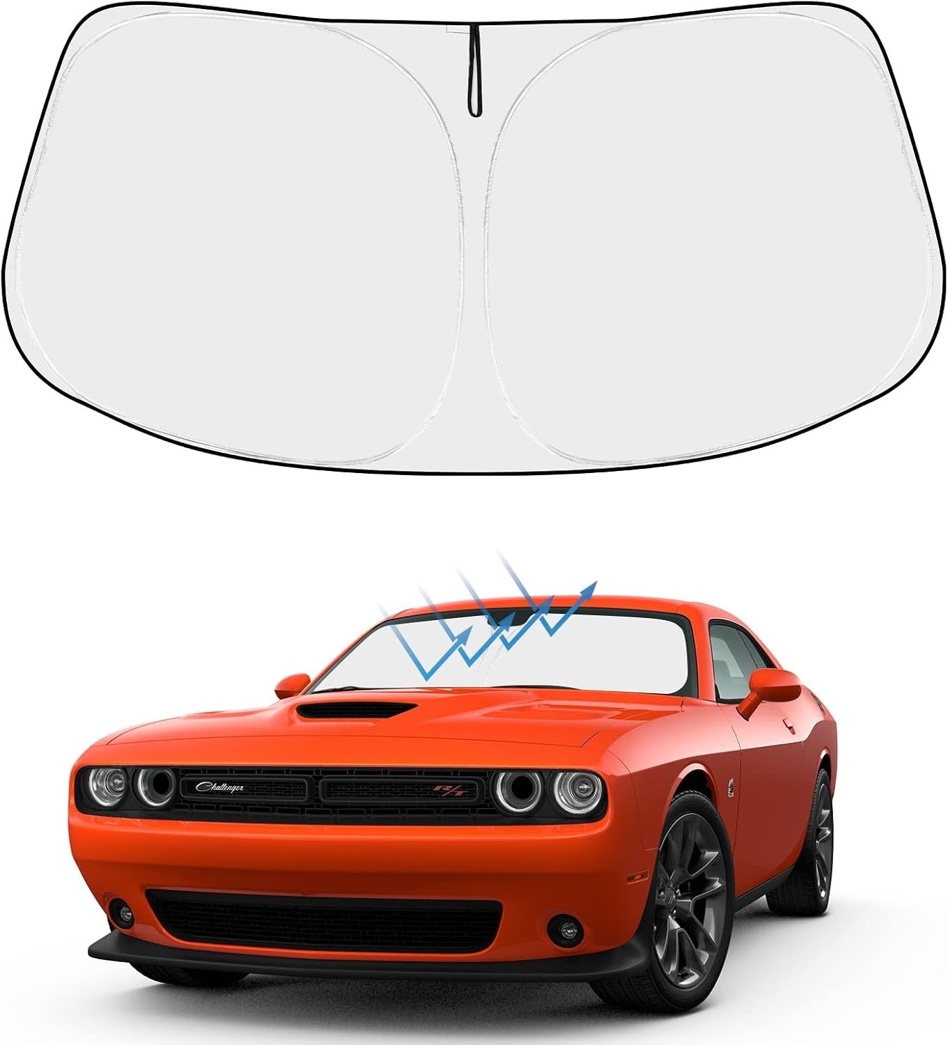 Proadsy custom-fit windshield sunshade for Dodge Windshield Sunshades