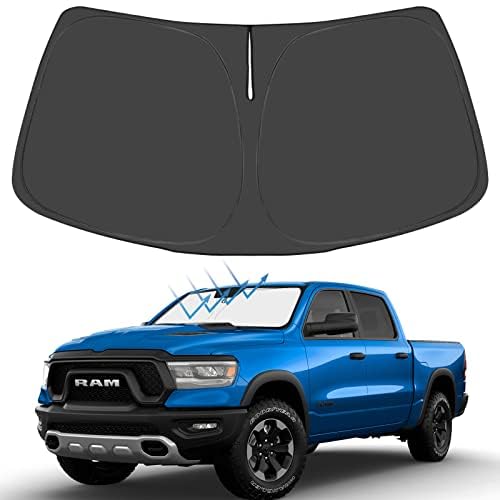 Proadsy 2026 Upgrade Windshield Sunshade Custom for Dodge RAM 1500 2019-2025 Window Shade Cover Foldable Sunshade Shield Blocker Keeps Car Cooler