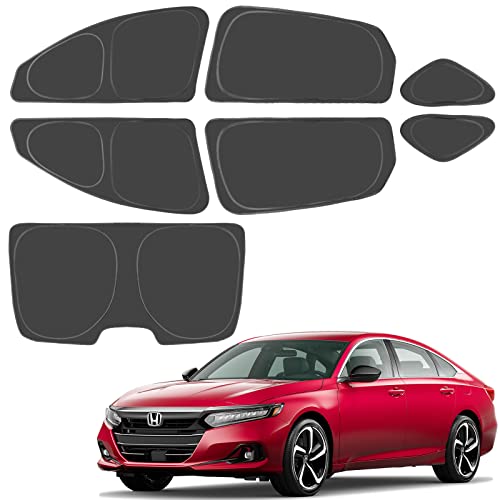 Proadsy Window Sun Shade for Honda Accord 2024 2023 2022 2021 2020 2019 2018 Side Window for Baby/Camping UV Rays and Privacy Protect Upgrade Accessories Set of 7