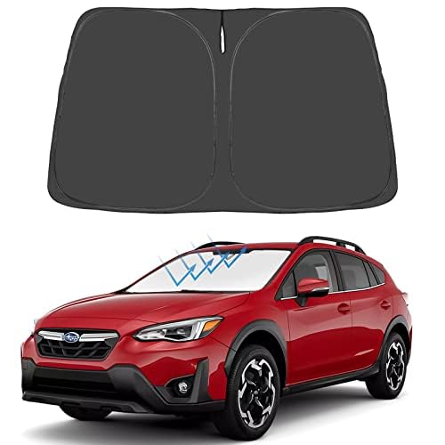 Proadsy for Subaru CrossTrek 2018-2025 2026 Windshield Sun Shade 4-Layer Foldable Front Sunshade Protector Sun Visor Blocks UV Rays Keep Car Cooler