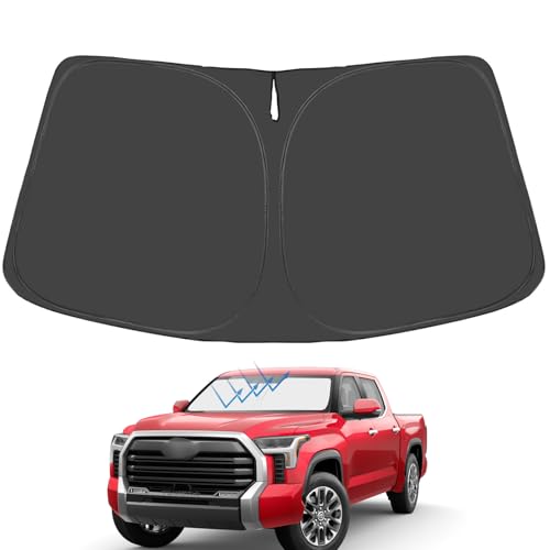 Proadsy Sun Shade Sunshade for Toyota Tundra Windshield Cover 2007-2021 4-Layer Foldable Front Sunshade Protector Sun Visor Blocks UV Rays Keep Car Cooler