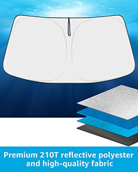 Proadsy 2024 Upgrade Windshield Sunshade Custom for Kia K5 2023 2022 2021 Reflective Heat Sun UV Protector Foldable Front Window Shade Accessories