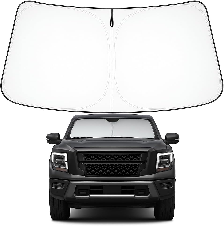 2020-2024 Nissan Titan Windshield Sunshade - Custom Fit Front Windshield Sun Shade