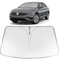 Proadsy Windshield Sun Shade for Jetta 2019-2026 Foldable Front Sunshade Protector Sun Visor Blocks UV Rays Keep Car Cooler Accessories