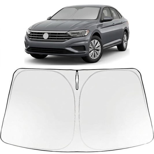 Proadsy Windshield Sun Shade for Jetta 2019-2026 Foldable Front Sunshade Protector Sun Visor Blocks UV Rays Keep Car Cooler Accessories