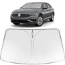 Proadsy Windshield Sun Shade for Jetta 2019-2026 Foldable Front Sunshade Protector Sun Visor Blocks UV Rays Keep Car Cooler Accessories