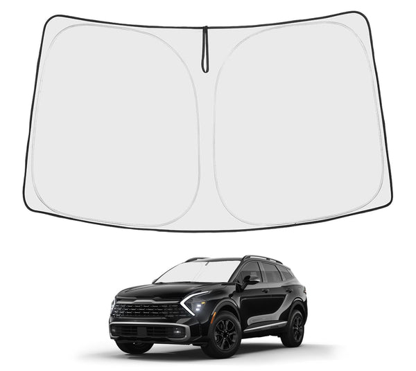 Proadsy Windshield Sun Shade for Kia Sportage NQ5 2023 2024 2025 2026 4-Layer Foldable Front Sunshade Protector Sun Visor Blocks UV Rays Keep Car Cooler Accessories