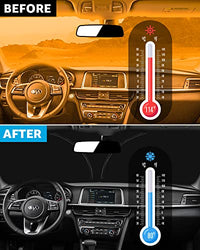 Proadsy 2024 Upgrade Windshield Sunshade Custom for Kia K5 2023 2022 2021 Reflective Heat Sun UV Protector Foldable Front Window Shade Accessories