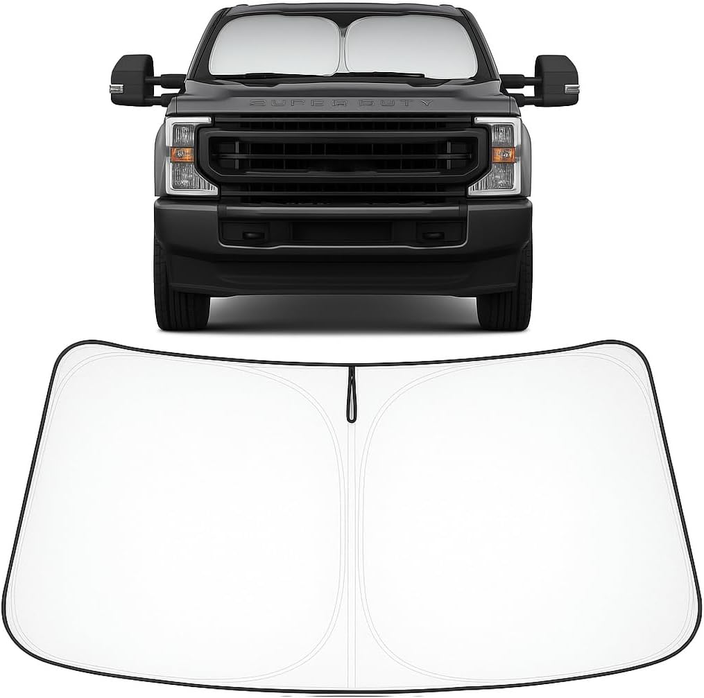 2017-2026 Ford Super Duty F-250 Windshield Sunshade - Custom Fit Front Windshield Sun Shade