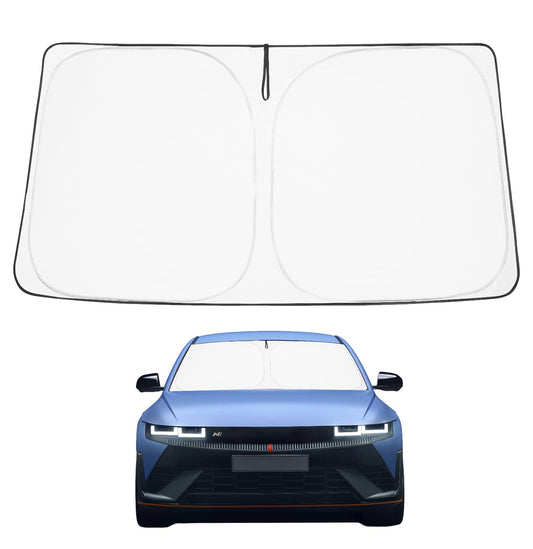 Proadsy 2025 Upgrade Windshield Sun Shade Custom Fit Hyundai Ioniq 5 2022-2024 2025 4-Layer Foldable Front Sunshade Protector Sun Visor Blocks UV Rays Keep Car Cooler Accessories