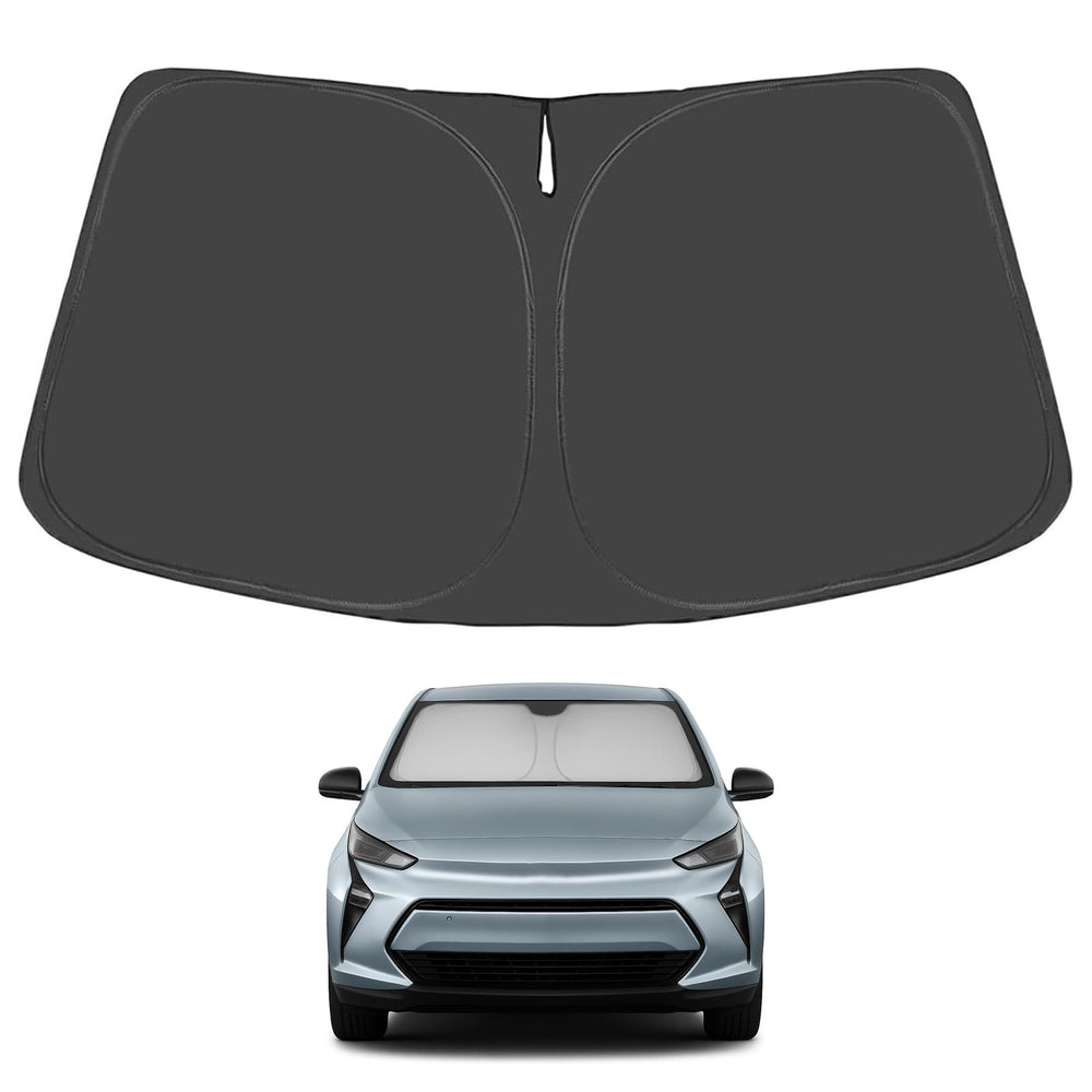 Proadsy 2025 Upgrade Windshield Sunshade Custom Fit 2017-2024 2025 Chevrolet Chevy Bolt EV LT, Premier Hatchback Reflective Heat Sun UV Protector Foldable Front Window Shade Accessories
