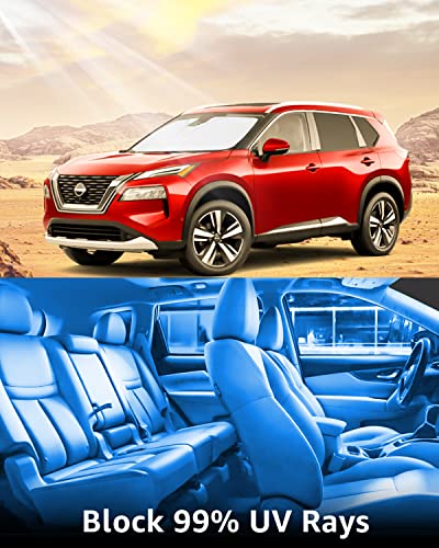 Windshield Sunshade Custom for Nissan Rogue 2023 2022 2021 Reflective Heat Sun UV Protector Foldable Front Window Shade Upgrade Accessories Certified Sustainable