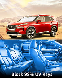 Windshield Sunshade Custom for Nissan Rogue 2023 2022 2021 Reflective Heat Sun UV Protector Foldable Front Window Shade Upgrade Accessories Certified Sustainable