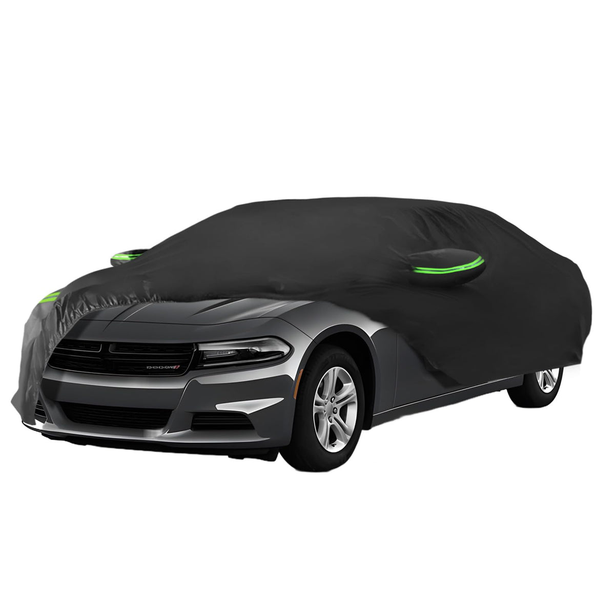 Proadsy Car Cover for Dodge Charger 2006-2025 2026 Waterproof All Weather for Automobiles, Windproof Snowproof Rain Hail Sun UV Protection Full Outdoor Indoor Exterior Car Covers, Black