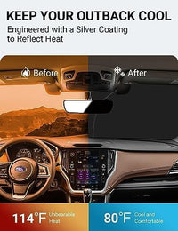 Proadsy Windshield Sun Shade for Subaru Outback 2020-2025 2026 4-Layer Foldable Front Sunshade Protector Sun Visor Blocks UV Rays Keep Car Cooler