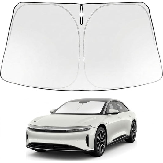 Proadsy Windshield Sun Shade for Lucid Air 2022-2026 Foldable Front Sunshade Protector Sun Visor Blocks UV Rays Keep Car Cooler Accessories