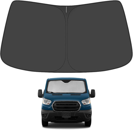 Proadsy for Ford Transit 2015-2024 2025 2026 Windshield Sun Shade 4-Layer Foldable Front Sunshade Protector Sun Visor Blocks UV Rays Keep Car Cooler