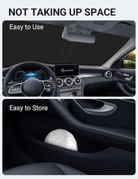 2015-2021 Mercedes-Benz C-Class windshield sunshade detail view 8, custom fit front window sun shade