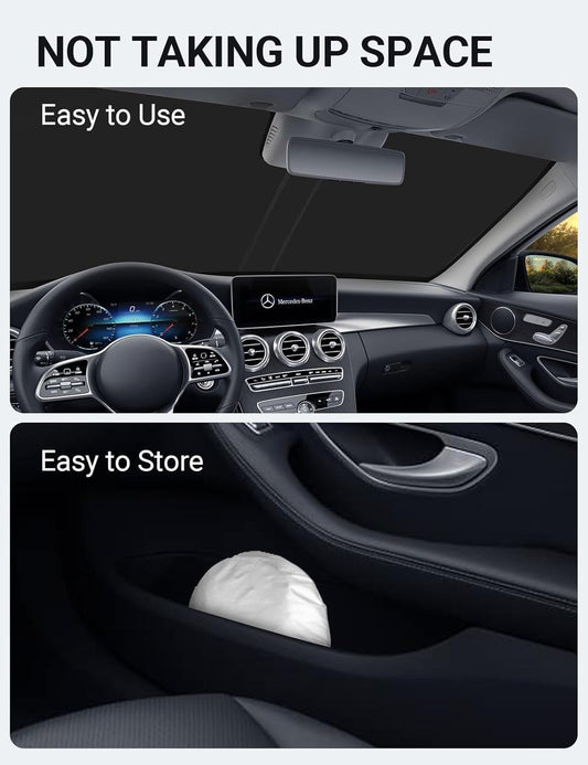 Proadsy 2026 Upgrade Front Windshield Sun Shade Foldable Sunshade Protector Custom Fit 2015-2021 C Class Accessories